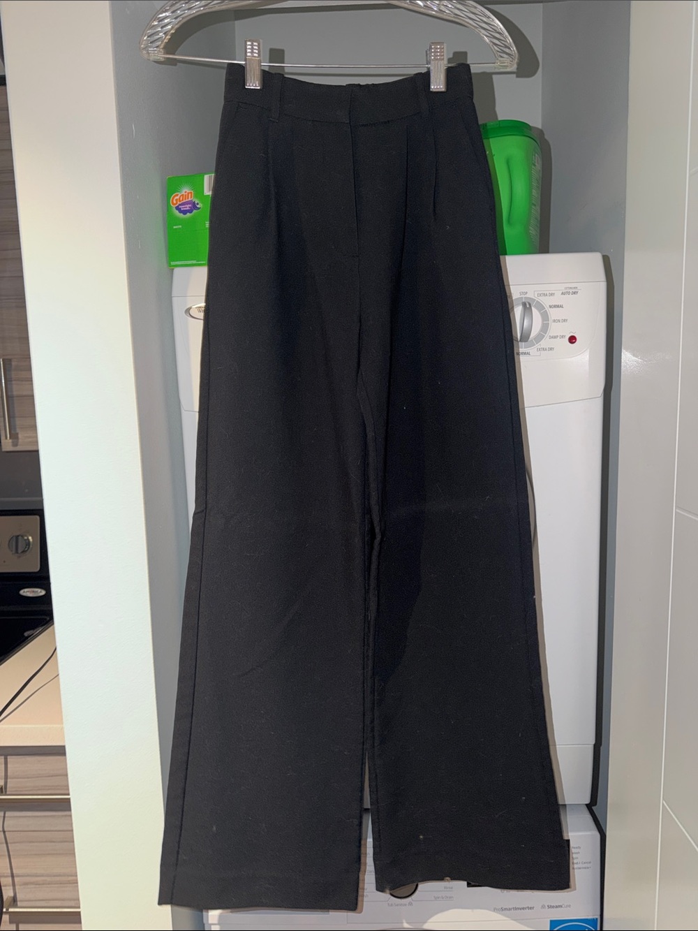 Abercrombie & Fitch Black Wide-Leg Trousers